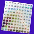 Nail Polish Color Gel Varnish Number Sticker Label 1-100/101-200/201-300 Mark Numbering Manicure Waterproof Laser Label Sticker. 