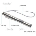 【ZOSR】Mini Portable Medical Handy LED Pen Light Flashlight USB Rechargeable Dentist Nurse Torch With Stainless Steel Clip. 