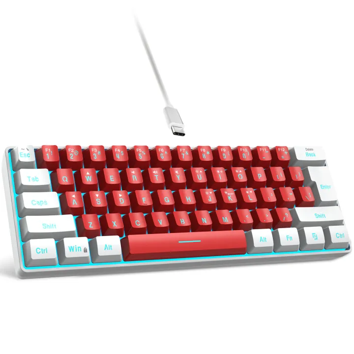 HXSJ%2061%20Key%20Thin%20Film%20Keyboard%20With%20White%20And%20Red%20Design%20Mini%20Game%20Keyboard%20Simple%20Mechanical%20Feels%20-%20Image%205