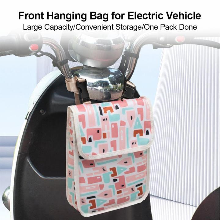 FG Portable Bicycle Handlebar Front Hanging Bag Electric Vehicle Waterproof Package Large Capacity Mobile Phone Storage Pocket Bicycle Accessories #450917