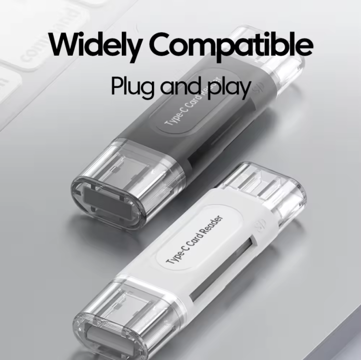 Universal 4-in-1 OTG Card Reader with Type-C & USB Ports - High-Speed ...