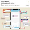 Phomemo D30 Portable Bluetooth Thermal Label Printer Handheld Inkless Mini Sticker,Compatible With IOS And Android Phone,Great For Price Tag,Barcode,Name,Date,jewelry Labels. 