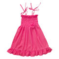 Baby girl yellow strap smock dress. 