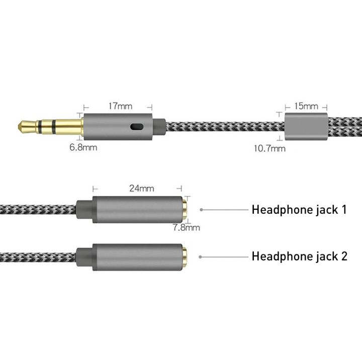 3.5mm%20Audio%20Splitter%20Cable%201%20Male%20to%202%20Female%20Headphone%20Microphone%20Adapter%20Copper%2026cm%20-%20Image%207