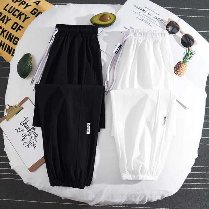 Real%20Shot%20Ice%20Silk%20Sports%20Pants%20Female%20Summer%20Thin%20Loose%20Tappered%20Anti%20Mosquito%20Pants2023Slimming%20Harem%20Sun%20Protection%20Quick-Dry%20Pants%20-%20Image%202