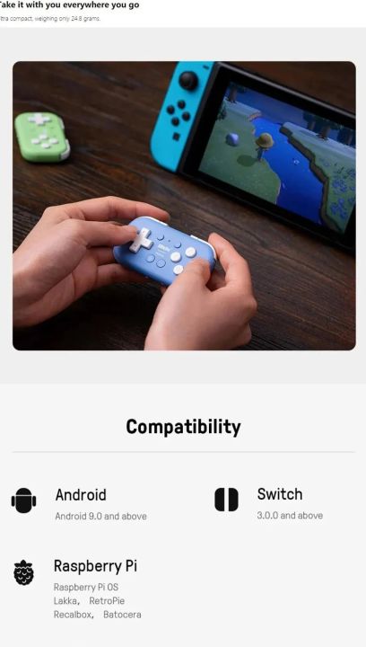 8BitDo%20Micro%20Controller%20Pocket-sized%20Mini%20Gamepad%20for%20Switch,%20Android,%20and%20Raspberry%20Pi,%20Support%20Keyboard%20Mode%20-%20Image%207