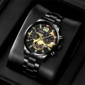 【Miga Plaza】Luxury Fashion Mens Watches Stainless Steel Quartz Wristwatch Calendar Luminous Clock Men Business Casual Watch Reloj Hombre. 