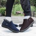 Cotton Shoes Cloth Shoes Men's Thickened Shoes Waterproof Bristle Boots Men's Old Winter Beijing Men's Snow Cotton Boots Elderly ︴. 