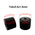 7x6x5.5x1.5mm Pinch Roller For Tape Drives Walkman Pressure Recorder Cassette Deck Audio Stereo Player Belt Wheel. 