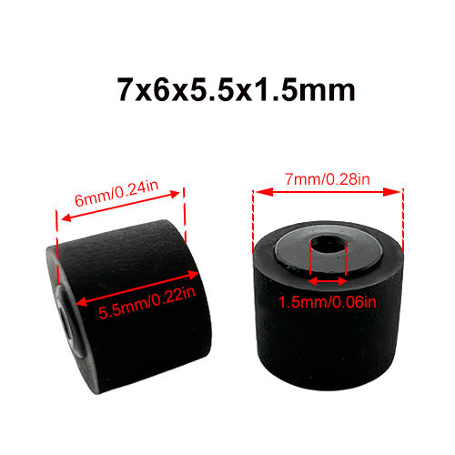 7x6x5.5x1.5mm Pinch Roller For Tape Drives Walkman Pressure Recorder Cassette Deck Audio Stereo Player Belt Wheel