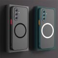 For Magsafe Wireless Charging Phone Case for Samsung Galaxy A14 A34 A54 5G Shockproof PC Matte Armor Coque Samung A 14 34 54 5G. 