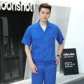 Labor Protection Summer Clothing Summer Thin Coat Construction Site Men's Stain-Resistant Work Clothes Customization Overall Suit Work Pants Women's Ultra-Thin. 