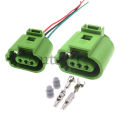 1 Set 3 Hole AC Assembly Automotive Knock Sensor Engine Cable Sealed Plug Auto Parts 8E0973703B Car Socket for VW Audi. 