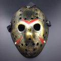 【HUT】 Movie Hockey Mask Jason Voorhees Friday The 13Th Horror Scary Mask Halloween Party Cosplay Masks For Adult Men Halloween Gift. 