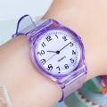 【New design】2023 Casual Fashion Women Lady Silicone Jelly Quartz Watch Women Lovely Wristwatch Transparent Summer Candy Color Student Clock. 