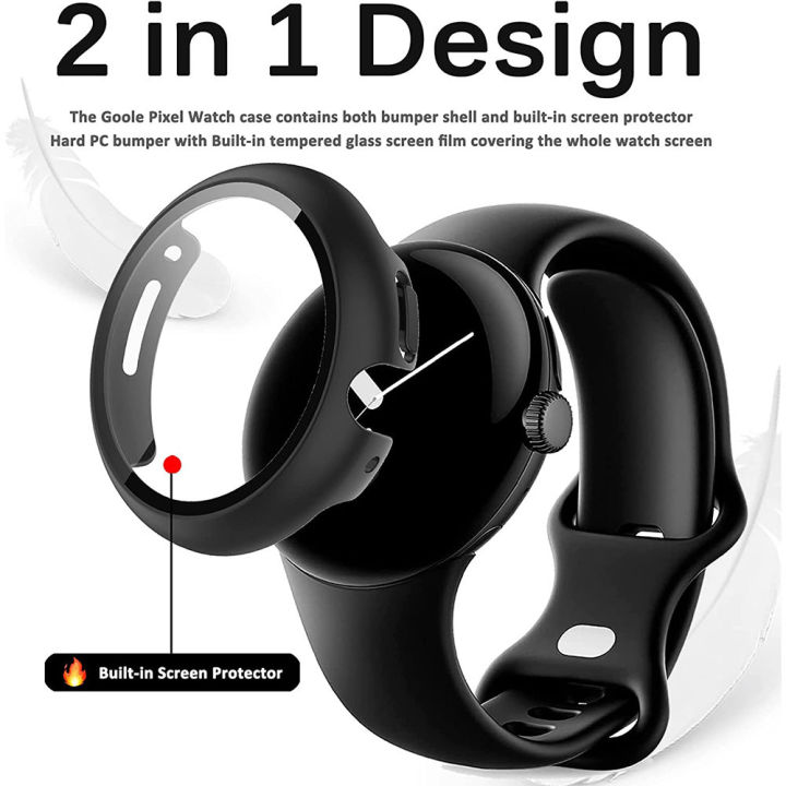 Tempered%20Glass+Case%20For%20Google%20Pixel%20Watch%202%20Screen%20Protector%20Glass%20Cover%202%20in%201%20Bumper%20For%20Google%20Pixel%20Watch%20Protective%20Cover%20-%20Image%203