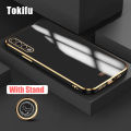 Tokifu For Samsung Galaxy A30s Back Cover Luxury 6D Plating Soft Cases Silicone Phone Cases With Stand. 