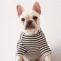 A Spring Summer Pet Dog Shirt Fashion Striped Short Sleeve High Collar Cotton Shirt Universal Dog Clothes For Most Dogs. 