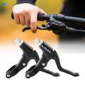 Brake Lever Set Black Extended Handle Lightweight Bike Brakes Handles for BMX Folding Bike. 