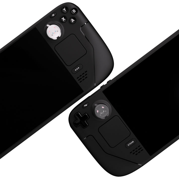 Gentlemange PlayVital Thumb Grip Caps Thumbsticks Grips for Steam Deck LCD and OLED, Joystick Caps for PS Portal Remote Player - Cutie Kitty