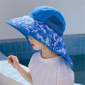 Brim UV Protection Boys Girls Cap Children Outdoor Beach Sun Hats Cartoon Fisherman Caps Summer Baby Bucket Hat Wide. 