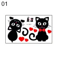 【Must-have】Removable Funny Cat Heart Cow Socket Light Switch Sticker Decals Home Wall Decor. 