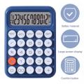 Mechanical Switch Calculator Cute 12 Digit LCD Display Retro Round Keys Automatic Shutdown Calculator Student Calculator. 