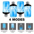 Sojhoop LED Flame Effect Light Bulb E27,Decorative Flickering Realistic Fire Lights Bulb,Festival Decoration Lamp,Black-C. 