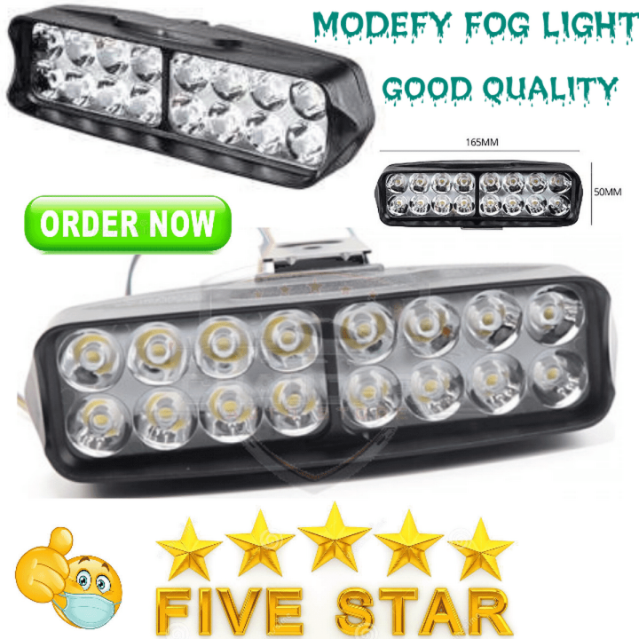 16 LED External Fog Headlight Spot Light Driving Lamp Waterproof
