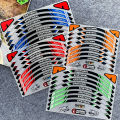 【Miga Plaza】8PCS/16PCS 12" 13" 14" Motorcycle Wheel Tire Stickers Reflective Rim Stripe Decasl Motorbike Racing Hub Tape Universal For Honda Yamha Kawasaki KTM. 