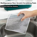 3pcs Scourer Cloth Multipurpose Wire Dishwashing Rags for Wet and Dry Non-Scratch Steel Wool Scrubber, Multi-use Kitchen Wipes, Stainless Steel Miracle Cleaning Cloths.. 