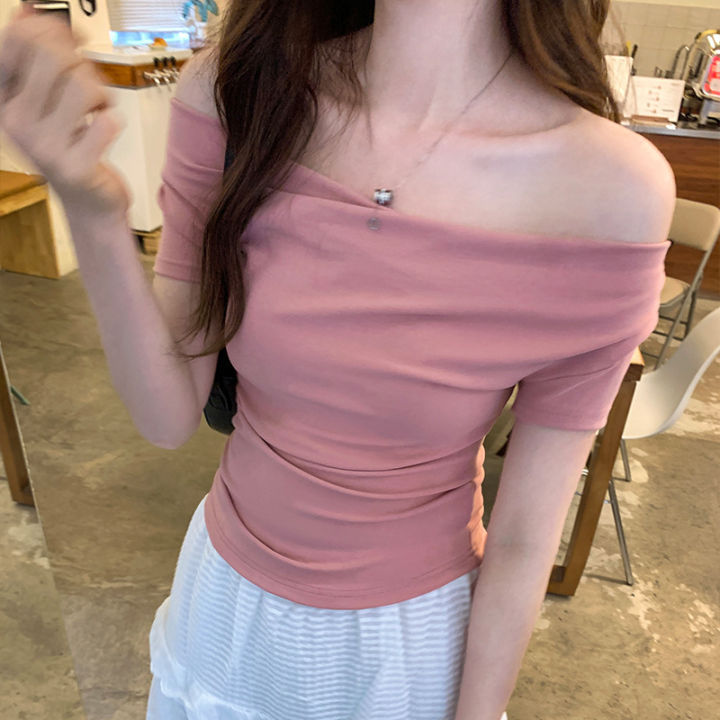 RIVA%20Stylish%20Off-Shoulder%20Short-Sleeve%20T-Shirt%20For%20Women,%20Summer%20Slim-Fit,%20%20Off-Shoulder%20Cropped%20Top%20For%20Women%20-%20Image%202