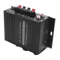 12V Mini Audio Power Car Amplifier Digital Audio Receiver AMP Dual Channel 20W+20W Bass Treble Volume Control for Home. 