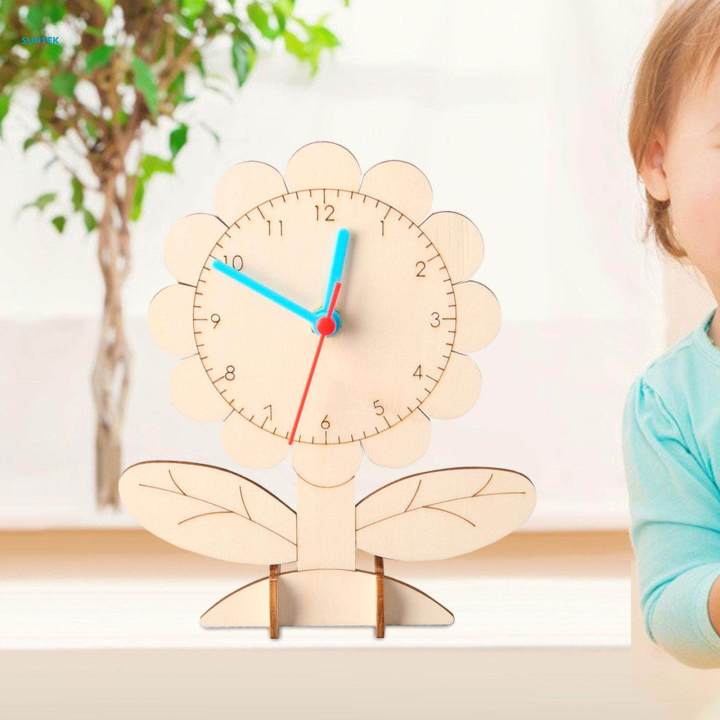 DIY Clock Model DIY Wooden Science Experiment Model Kits Stem for Developmental Toy