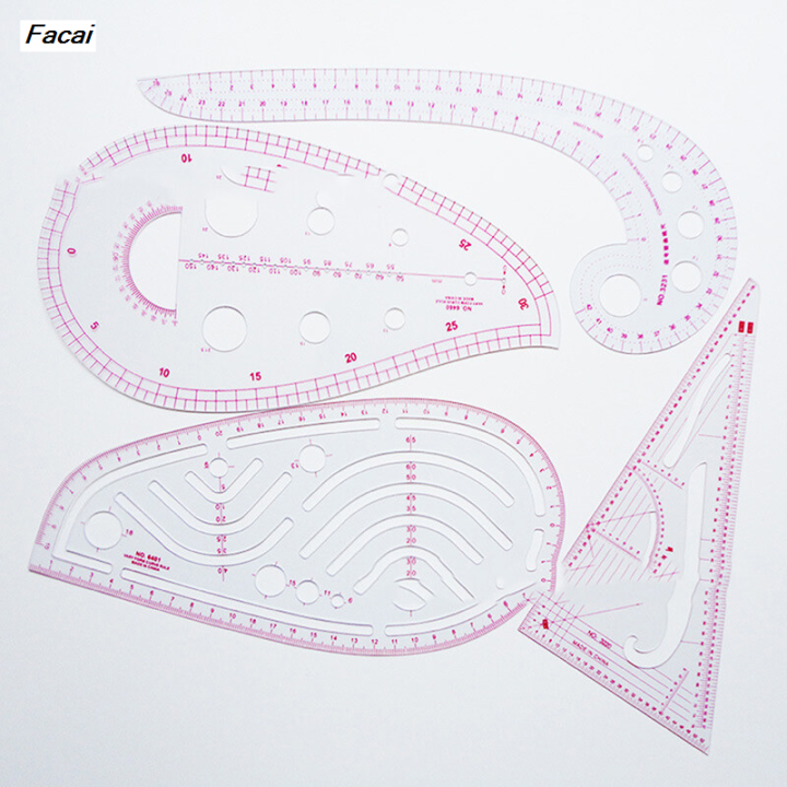 Facai Feng Qi shopSewing ruler 4 pcs/set Metric ruler french curve ...