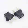2021 New In Stock 2 Pin to 2 Pin China / US to EU Travel AC Power Socket Plug Adapter Converter. 