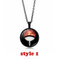 Anime Naruto necklace Akatsuki Sharingan Itachi Kakashi glass pendant necklaces jewelry Halloween cosplay accessories gifts. 