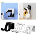 Wall Mount Gamepad Controller Stand Easily Install Durable Headphone Hanger Black. 