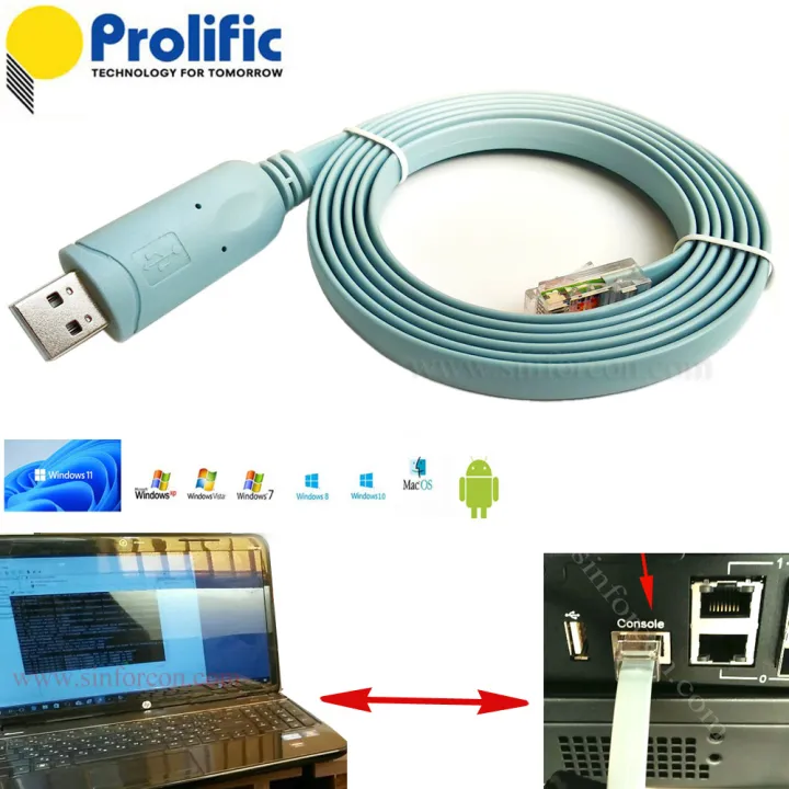 H3c Console Rj45 Pl2303 Usb To Rj45 Console Cable For Cisco H3c Juniper Fortinet Putty ...