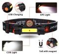 Portable Mini High Power LED Headlamp Built-in Battery T6+COB USB Rechargeable Headlight Waterproof Head Torch Head Lamp. 