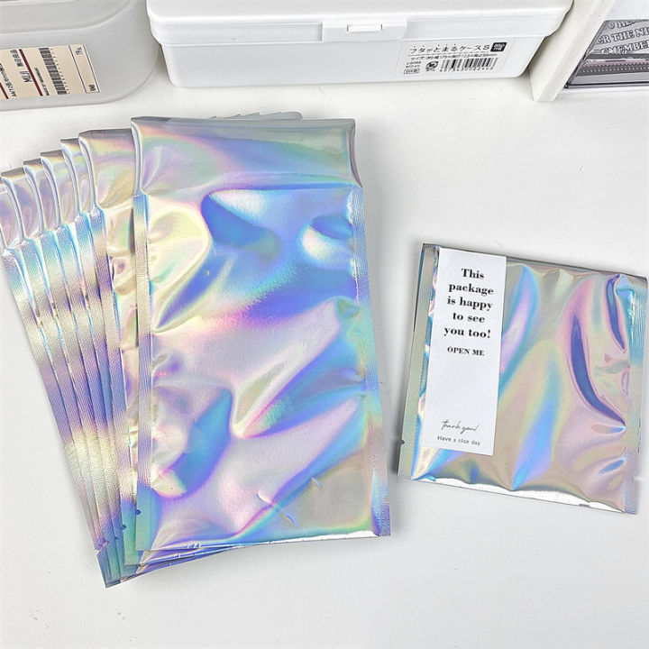 10Pcs%20Holographic%20Rainbow%20Flat%20Foil%20Mailing%20Envelope%20Resealable%20Smell%20Proof%20Bags%20Self%20Adhesive%20Bags%20for%20Courier%20Storage%20Gift%20Package%20TAOPA%20-%20Image%204