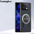 For Redmi Note 13 Pro Plus case Ultra Thin Frameless Case Matte Adsorption Metal Heat Dissipation Ring For Redmi Note 13 Pro Back Cover Phone Cases. 