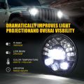 Jeep Wrangler 97-18 7-inch 85W LED Headlamp Upgrade - black. 