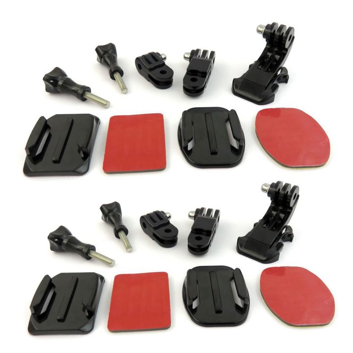 2X 9 in 1 Helmet Front Side Quick Clip Mount Kit for GoPro Hero 6 5 4 3 2 Session