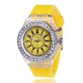 【I was hyped up】Glow-in-the-dark led Silicone Creative and Women Students Korean Version Simple Couple Jelly Watch Colorful. 