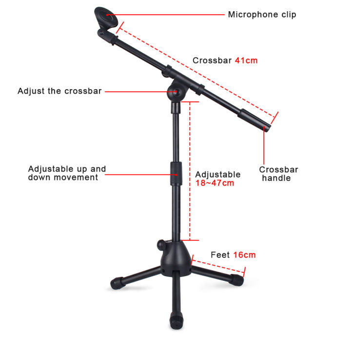 Gaz-115%20Professional%20Tripod%20Adjustable%20Floor%20Microphone%20Stand%20For%20Broadcasting%20Studio%20-%20Image%205
