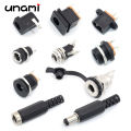 10Pcs DC Power Jack Socket Female Connector 5.5x2.1mm 3.5x1.3mm DC005 DC022 DC099 DC Plug Socket Nut Panel Mount Adapter. 