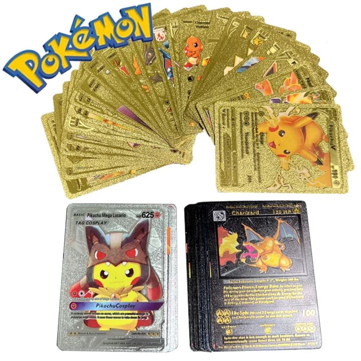 pokemon cards golden Pokemon Card Gold Energy Card Charizard Pikachu Rare  Collection Battle Trainer Card Child Toys Gift English French SpanishParty  Games Crafts | Daraz.lk