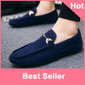 【BestGO】White Flat Canvas Shoes for men New British Leisure Fashion Casual Shoes for men Lazy Shoes Loafers for men. 