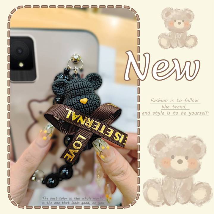 Dirt-resistant%20silicone%20Phone%20Case%20For%20TCL%20502/T432J%20Waterproof%20phone%20case%20Simplicity%20Bear%20bracelet%20cute%20Back%20Cover%20-%20Image%203